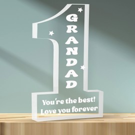 Merclix Grandad Acrylic Plaque Grandad Gifts from Grandchildren Grandad Birthday Gifts from Grandson Christmas Fathers day Birthday Gifts for Grandad Presents for Grandad from Granddaughter