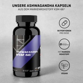 NEOSUPPS Ashwagandha KSM-66 - Natural Stress Management, Hormone Balance & Vitality | 90 Capsules