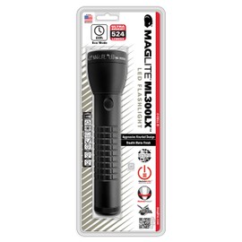 Maglite ML300LX LED 2-Cell D Flashlight, Matte Black