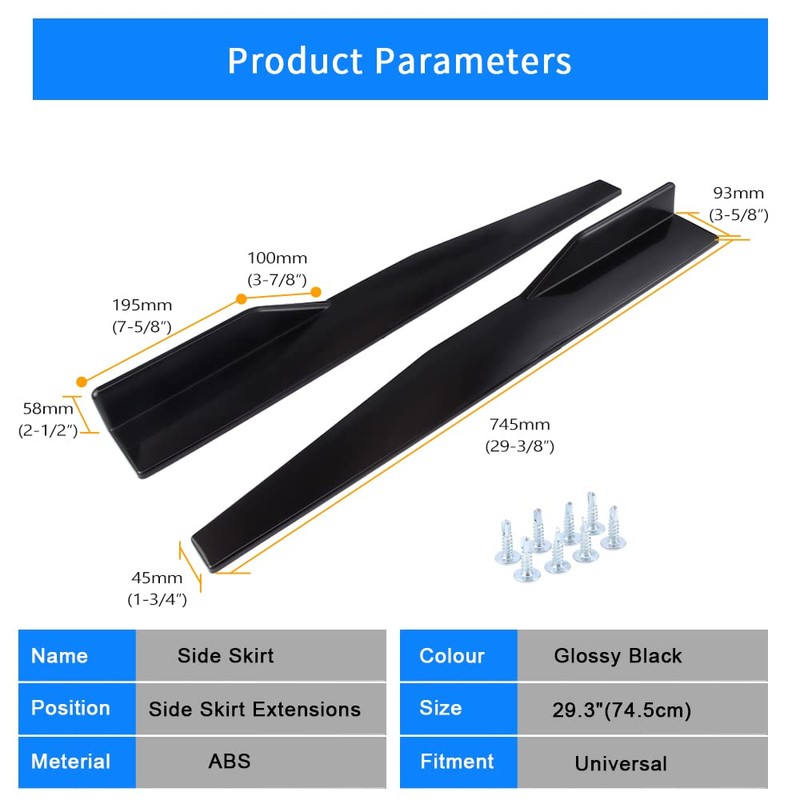 KEEPDSGN Front Bumper Lip Universal Spoiler for Car (Original Sharp