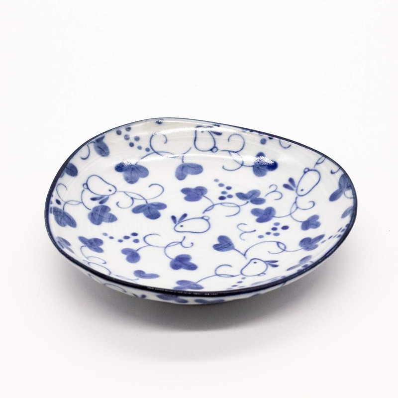 Ichikyu Mino Ware Small Plate, Diameter Approx. 4.7 inches (12