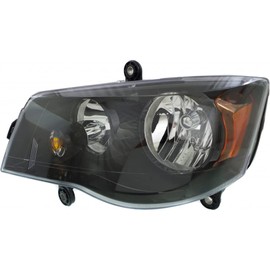 KarParts360 For Dodge Grand Caravan 2014 15 16 17 18 19 2020 Headlight Assembly Driver Side | w/Black Bezel | Replacement For CH2502266 | 68206501AE