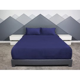 Ocomfly Queen Blanket and Pillow Set - Premium Fleece Blanket with 2 Matching Queen Pillow Shams. Cozy, Plush, and Stylish. Super Soft Blanket with Decorative Pillows for Bed. Navy Queen Blanket Set