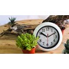 Perfect White Shell Water Resistant Clock, Quartz Movement, Simple Design,