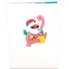 Lovepop® Flamingo Sleigh Ride with Santa Claus, 3D Pop-Up Card
