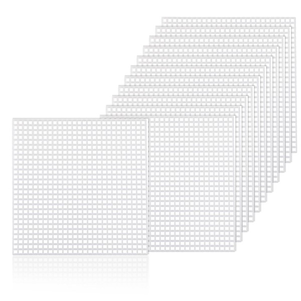 Bewudy 12 Pieces 7 Count Plastic Canvas, 4.17 x 4.17in