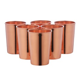 AncientImpex Set of 6 Pure Copper Mugs - 350ml Capacity