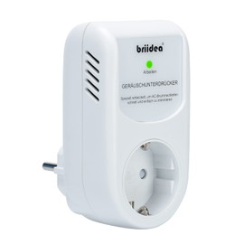 briidea Mains Filter Adapter Plug, Ground Loop Hum Suppressor Plug-Style AC Voltage Filter, White