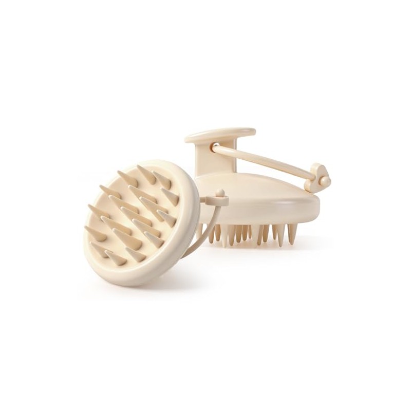 LEKOU 2pcs Cepillo De Champú De Silicona Suave, Cepillo Del