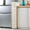 ILWorkTLs 6 Tier Bathroom Floor Cabinet, Vertical Storage with Wheel,