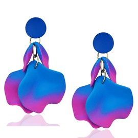 Boho Petal Dangle Earrings for Women Acrylic Tiered earrings Tassel Flower Earrings Statement Earrings for Women