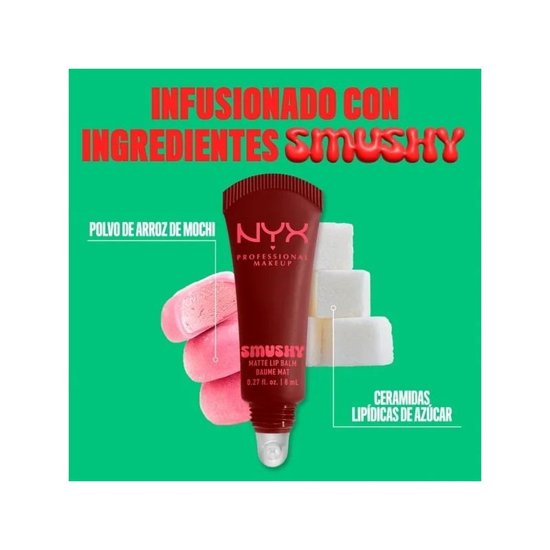 NYX PMU Smushy Matte Lip Balm, Bálsamo labial efecto matte