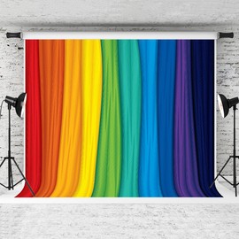 Kate 7x5ft Colorful Rainbow Photography Backdrop Seven Colors Backgrounds Cotton Portrait for Children Photo Studio Prop