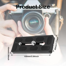 Quick Release QR Plate Compatible with Arca Swiss DSLR Camera, Quick Release Plate Tripod Plate Clamp Mount Rail Accessories for Camera