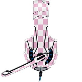Skinit Decal Skin Compatible with BENGOO G9000 Gaming Headset - Skinit Originally Designed Pink and White Checkerboard Design