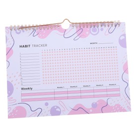 FUNOMOCYA Undated Habit Tracker English Planner Goal Tracker Calendar Journal for Students Teachers and Mothers