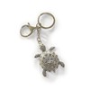 LARGE KEYRING - Tortoise/Turtle - Antique Silver Plated. Split Ring
