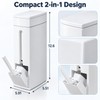 2-in-1 Bathroom Trash Can with Toilet Brush – Slim Narrow