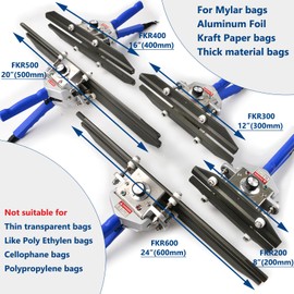 FunSealer Crimp Heat Sealer, Mylar Bag Sealing Machine for Snack Bags Kraft Paper Bags Food Storage 8" FKR200