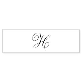 CafePress H Initial Sticker (Bumper 50 pk)