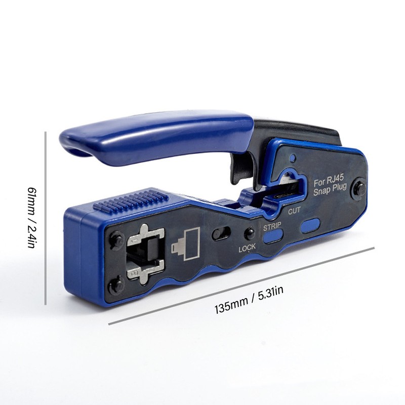 RJ45 Crimp Tool Kit 8P8C Modular Connectors Wire Stripper Pliers