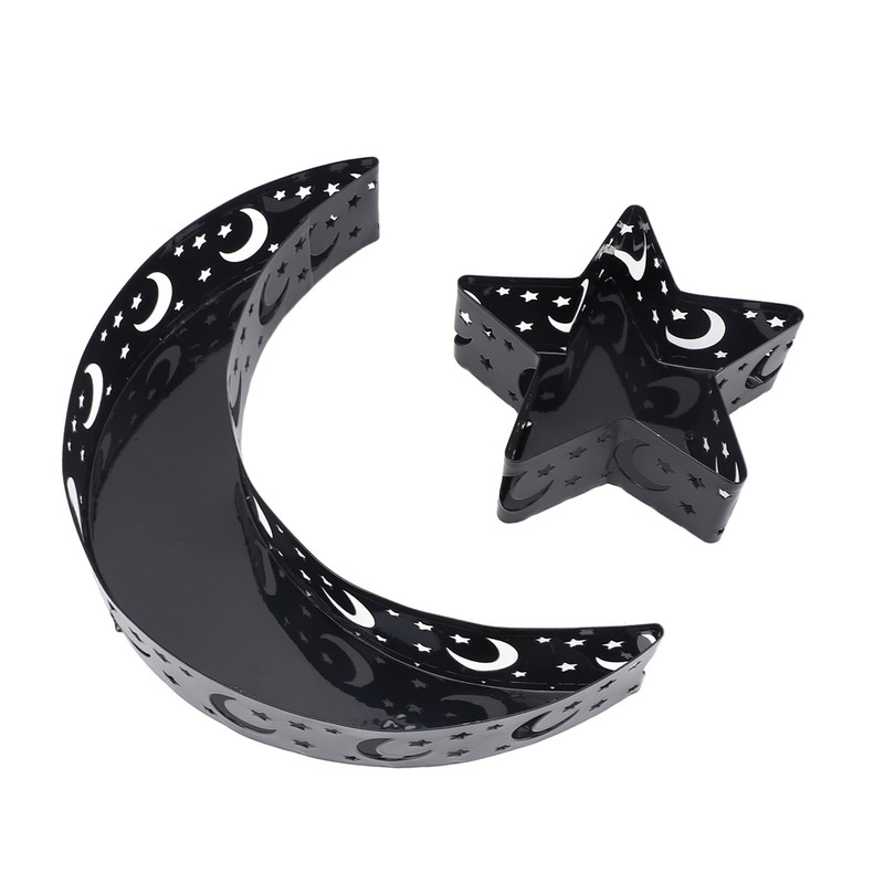 Ramadan Dessert Tray Iron Reusable Large Capacity Moon Star Shaped