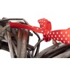 Antique Wash Willow Wide Heart Wreath With Red Spotty Ribbon