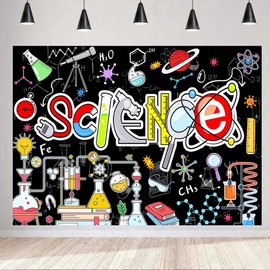 Chemical Science Backdrop Banner Chemistry Lab Photography Background 7x5ft Kids Chemistry Scientist Theme Birthday Party Decoration Science Fair Lab School Classroom Backdrop