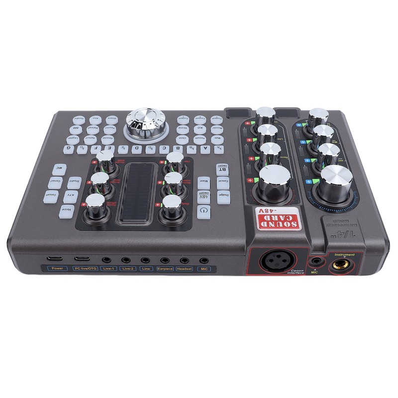 Digital Sound Card Professional Treble Bass Adjustable One Click Noise