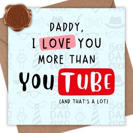 CCAMSSELY Funny Fathers Day Card - Father's Day Card for Dad from Son Daughter Kids - 6x6 inch