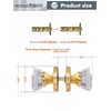 SORWDUERM Gold Door Knobs Crystal Door Knob Brushed Gold Passage