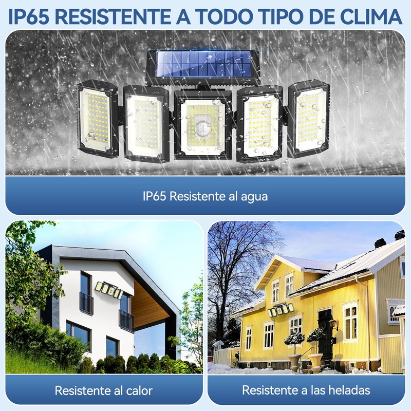Luces Solares De Exterior, 300led 3 Modos Luz De Inundación