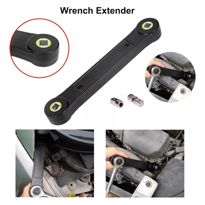 Juego De Llaves De Extensión Universales Combinada Con Llave Negro