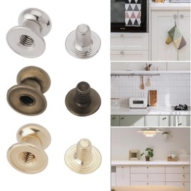 eMagTech 30Pcs Mini Drawer Knobs Jewelry Box Small Knobs with Srew for Furniture Doors Cabinets Dressing Tables Wardrobes Chests of Drawers(Silver Bronze Gold)