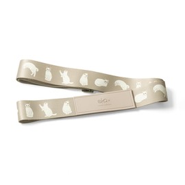 ekax Suitcase Belt, Luggage Strap, Carrying Case Band, Fixed Belt, Prevents Collapsing of Loads, Prevents Popping Out, Adjustable, Overseas Travel, Travel Accessories, For Travel (White Cats)