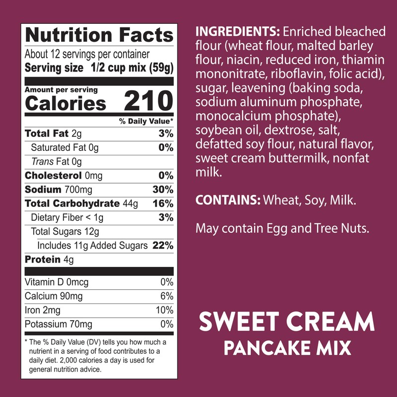 Krusteaz Sweet Cream Pancake and Waffle Mix, Light & Fluffy,
