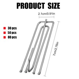 Pinch Pleat Curtain Hooks, 4 tine pin curtain hook made of stainless steel, curtain hook metal for hanging for curtains. (80 pcs)
