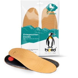 biped Premium z1706 Footbed made from Vegetable-Tanned Leather with Pelotte – Metatarsal Support – Heel Pad and Activated Carbon - - 48