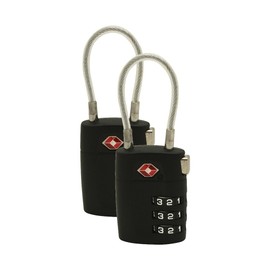 Primex 9507000 TSA-Approved 3-Digit Combination Luggage Locks – Black Zinc, 2-Pack – Ideal for Travel, Suitcases, Gym Lockers, Toolboxes & Backpacks