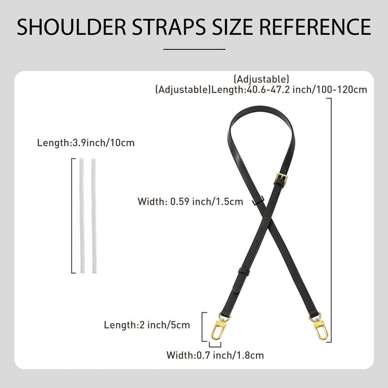 Genuine Vachetta Leather Purse Straps Replacement Crossbody, Adjustable Bag Strap