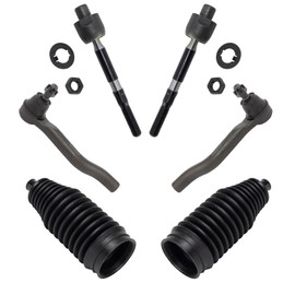 TRQ Front Steering Kit Steering Rack & Pinion Bellow Tie Rod Compatible with 2015-2020 Acura TLX 2013-2017 Honda Accord