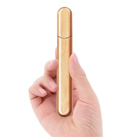 Lima de uñas, Lima de uñas de cristal prémium con funda, Limas para uñas naturales y acrílicas, ideal como regalo para hombre y mujer, Dorada