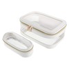 WOONEKY 1 Set Clear Travel Makeup Bag Cosmetic Organizer with