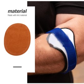 Mobestech 1 Pair Sew-On Jacket Patches, DIY Clothing Elbow Patches, Grey Fabric, Oval Elbow and Knee, 5g (Brown)