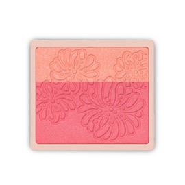 Paul & Joe Pressed Blush Palette Refill Only, Case Sold Separately, Oil-Absorbing Blush Powder, Bi-Color Face Blushes with Fitting Veil Powder, Peach Orange and Pink, 04 Petite Betise, 0.17 oz