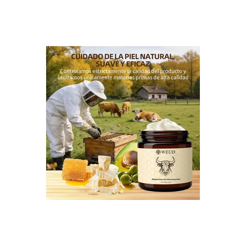 Weud Bálsamo Hidratante Sebo Res Orgánica Miel 100g