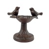 Unbranded Small Cast Iron Leaf Perched Birds Feeder Free Standing
