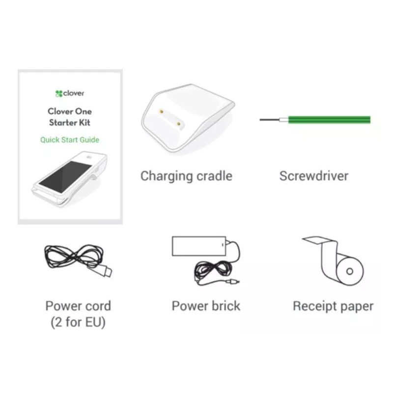 Clover K400U Clover Flex Starter Kit (charging base/cradle+po