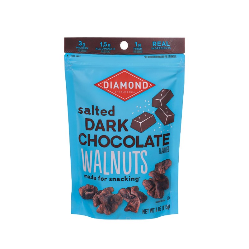 Diamond of California Salted Dark Chocolate Walnut Snack Nuts, 4