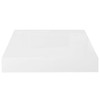 Casafoyer Floating Wall Shelf High Gloss White 9.1"x9.3"x1.5" MDF